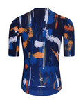 HOLOKOLO Cyklistický dres s krátkym rukávom - STROKES - oranžová/modrá