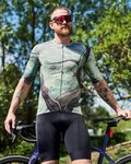 HOLOKOLO Cyklistický dres s krátkym rukávom - FOREST - zelená/hnedá