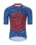 HOLOKOLO Cyklistický dres s krátkym rukávom - TAMELESS - modrá/červená