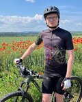 HOLOKOLO Cyklistický dres s krátkym rukávom - MAAPPI DARK - čierna/viacfarebná