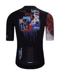 HOLOKOLO Cyklistický dres s krátkym rukávom - SKETCH - čierna/červená