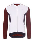 HOLOKOLO Cyklistický dres s dlhým rukávom zimný - SPECIAL - biela/bordová