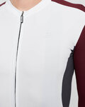 HOLOKOLO Cyklistický dres s dlhým rukávom zimný - SPECIAL - biela/bordová