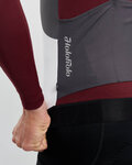 HOLOKOLO Cyklistický dres s dlhým rukávom zimný - SPECIAL - biela/bordová