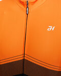 HOLOKOLO Cyklistický dres s dlhým rukávom zimný - ARROW II WINTER - oranžová/čierna