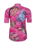 HOLOKOLO Cyklistický dres s krátkym rukávom - SAFARI - ružová/viacfarebná