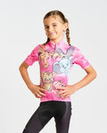 HOLOKOLO Cyklistický dres s krátkym rukávom - SAFARI - ružová/viacfarebná