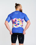HOLOKOLO Cyklistický dres s krátkym rukávom - VOYAGE - modrá/viacfarebná