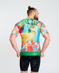 HOLOKOLO Cyklistický dres s krátkym rukávom - DEER - zelená/viacfarebná
