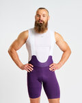 HOLOKOLO Cyklistické nohavice krátke s trakmi - NOVEL PRO - fialová