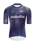 HOLOKOLO Cyklistický dres s krátkym rukávom - TEAM SPIRIT - antracitová/fialová