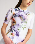RIVANELLE Cyklistický dres s krátkym rukávom - FLOWERY LADY - biela/viacfarebná