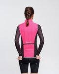 RIVANELLE Cyklistická vesta - WIND/RAIN LADY - ružová