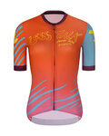 RIVANELLE Cyklistický dres s krátkym rukávom - LESS TALK - červená/viacfarebná