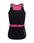 RIVANELLE Cyklistický dres bez rukávov - SPARK ELITE - čierna/ružová