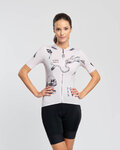 RIVANELLE Cyklistický dres s krátkym rukávom - TATTOO - ivory/šedá