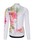 RIVANELLE Cyklistický dres s dlhým rukávom zimný - FLOWERY WINTER - žltá/viacfarebná