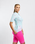 RIVANELLE Cyklistický dres s krátkym rukávom - PASSION - modrá/ružová