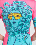 RIVANELLE Cyklistický dres s krátkym rukávom - MEDUSA - ružová/tyrkysová