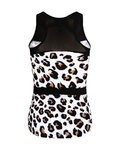 RIVANELLE Cyklistický dres bez rukávov - WILDCAT BELLA - biela/viacfarebná