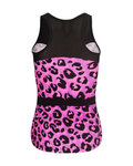 RIVANELLE Cyklistický dres bez rukávov - WILDCAT BELLA - ružová/čierna
