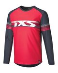 IXS Cyklistický dres s dlhým rukávom letný - TRIGGER LITE 1.1 KIDS - červená/modrá