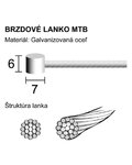 LONGUS brzdové lanko - MTB - strieborná
