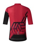 SHIMANO Cyklistický dres s krátkym rukávom - BREAKAWAY - červená/čierna