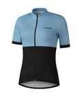 SHIMANO Cyklistický dres s krátkym rukávom - ELEMENT - svetlo modrá/čierna
