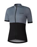 SHIMANO Cyklistický dres s krátkym rukávom - ELEMENT - šedá/čierna