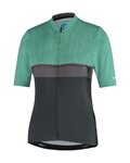 SHIMANO Cyklistický dres s krátkym rukávom - SUMIRE - zelená/šedá
