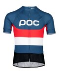 POC Cyklistický dres s krátkym rukávom - ESSENTIAL ROAD LOGO - červená/modrá/biela/čierna