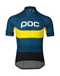 POC Cyklistický dres s krátkym rukávom - ESSENTIAL ROAD LOGO - žltá/modrá
