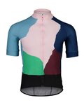 POC Cyklistický dres s krátkym rukávom - ESSENTIAL ROAD PRINT - modrá/zelená/bordová