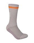 POC Cyklistické ponožky klasické - ESSENTIAL - šedá/oranžová