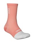 POC Cyklistické ponožky klasické - FLAIR  - červená/biela