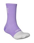 POC Cyklistické ponožky klasické - FLAIR  - fialová/biela