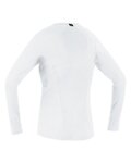 GORE Cyklistické tričko s dlhým rukávom - BASE LAYER - biela