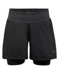 GORE Cyklistické nohavice krátke bez trakov - R5 2IN1 - čierna