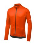 GORE Cyklistický dres s dlhým rukávom zimný - C3 THERMO - oranžová