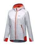 GORE Cyklistická vetruodolná bunda - R5 GTX INFINIUM™ WMN - biela/oranžová