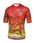 GORE Cyklistický dres s krátkym rukávom - RAIN CAMO - oranžová/žltá