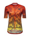 GORE Cyklistický dres s krátkym rukávom - RAIN CAMO WMN - oranžová/žltá