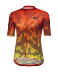 GORE Cyklistický dres s krátkym rukávom - RAIN CAMO WMN - oranžová/žltá