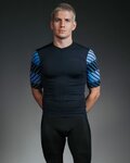 GORE Cyklistický dres s krátkym rukávom - SWIFTRIDE OPTICAL - čierna/modrá