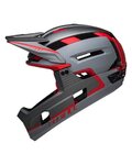 BELL Cyklistická prilba - SUPER AIR R SPHERICAL - šedá/červená