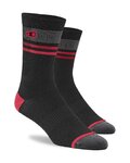 CRANKBROTHERS Cyklistické ponožky klasické - ICON MTB - čierna/červená/šedá