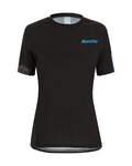 SANTINI Cyklistický dres s krátkym rukávom - SASSO LADY - čierna