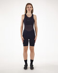SANTINI Cyklistické nohavice krátke s trakmi - UNICO LADY - čierna