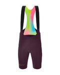 SANTINI Cyklistické nohavice krátke s trakmi - UNICO - bordová